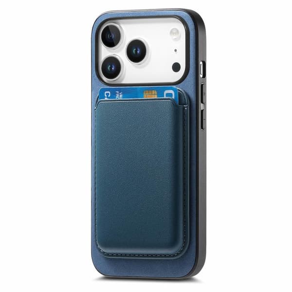 iPhone 18 Pro / iPhone 17 Pro Retro Magsafe Kortväska PU Bakskal Blå