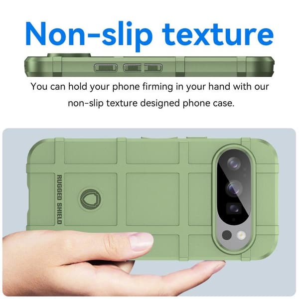 för Pixel 10 Pro Skal - Full Coverage Shockproof TPU Telefonfodral Grön
