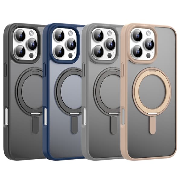 iPhone 16 Pro Max Mutural Armor Series MagSafe Magnetisk Hållare Skal Blå