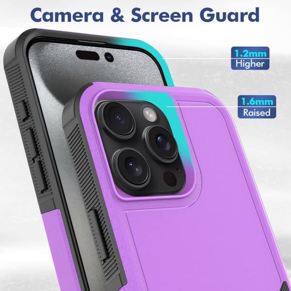 iPhone 16 Pro Max 2 1 PC + TPU Skal Purpur