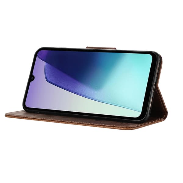 Redmi Note 14 Pro+ 5G - Flip Läderfodral med Fjärilsprägling Brun