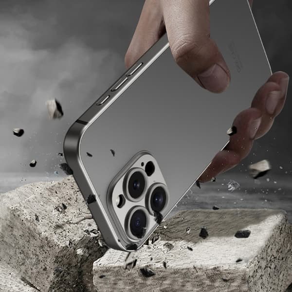 iPhone 16 Pro Max GKK AG Craft Skin Feel Full Coverage Skal Berggrå