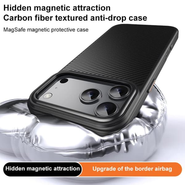 iPhone 18 Pro Max / iPhone 17 Pro Max Skal - Kevlarfiber - Stötsäker MagSafe