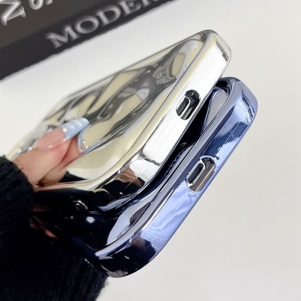 iPhone 16 Pro Skal med Elektropläterad Meteorite Textur Silver