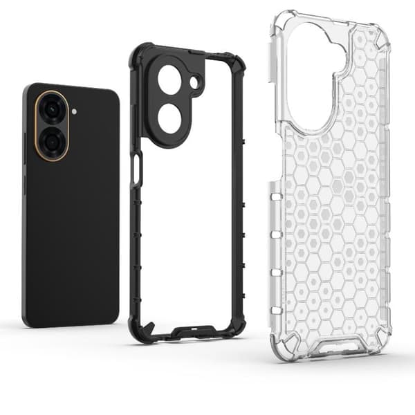 Redmi A5 4G / Poco C71 - Honeycomb Stöttålig Mobilskal Vit