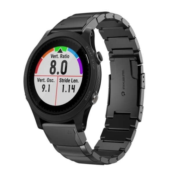 För Garmin Forerunner 935 22mm Tortoise Shell i rostfritt stål watch Black