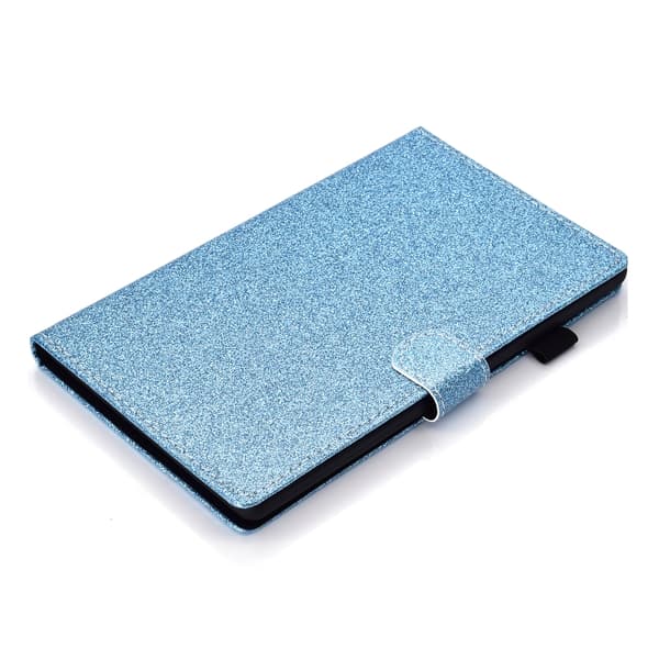 Samsung Galaxy Tab A9 / A11 Glittrig PU Tabletfodral med Sömn/Väckfunktion Blå