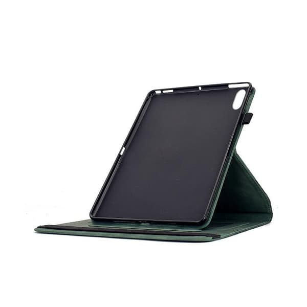 iPad mini 2024 / mini 6 Skal med Rotatable Byggblock Prägling - Smart Läderfodral Grön