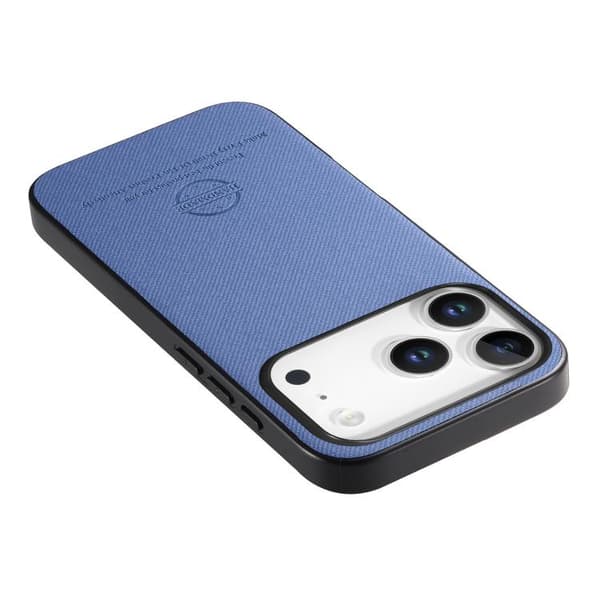 iPhone 18 Pro Max / iPhone 17 Pro Max Twill Fabric Läder Skal Blå