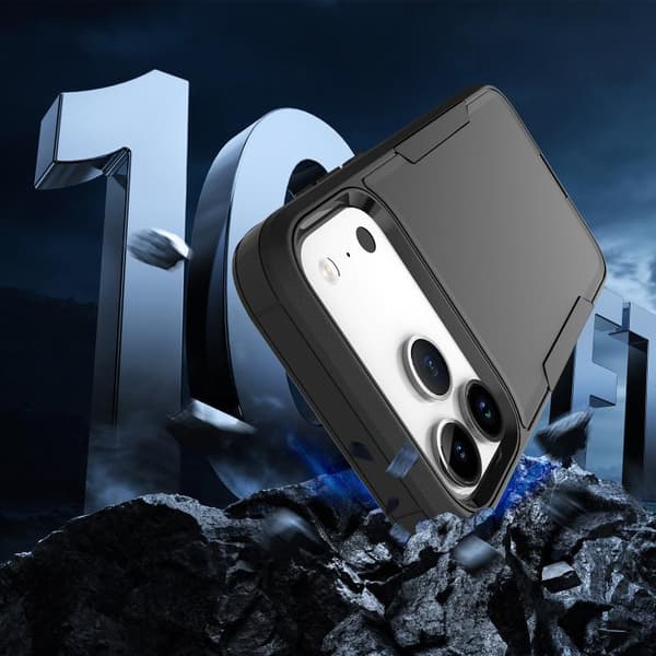 iPhone 17 Pro 2 - 1 PC Hybrid Skal Kungsblå + Mörkblå