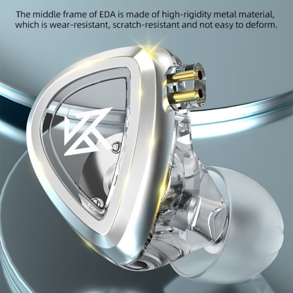 KZ-EDA Balanserad Dual Magnetisk Dynamisk In-Ear Hörlurar Med mikrofon