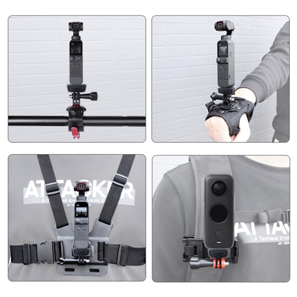 1/4 tums skruv justerbar ABS actionkamera stativadapter