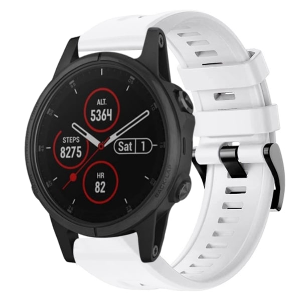 För Garmin Fenix ​​5S Plus metallspänne i enfärgad watch White