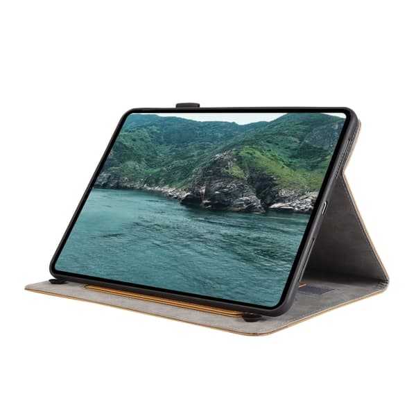 Samsung Galaxy Tab A7 Lite Litchi Textur Läderfodral Brun