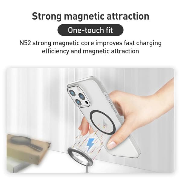 iPhone 16 Pro Max Klar PC Injicerad MagSafe Skal Titangrå