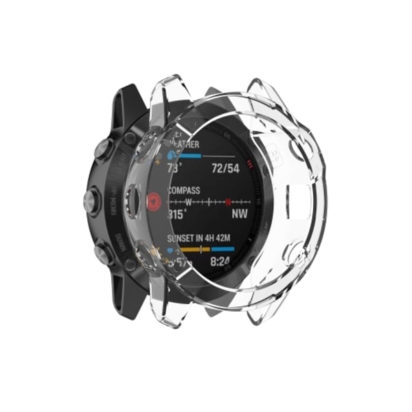 För Garmin Fenix ​​6/6 Pro Smart Watch Half Coverage TPU case Transparent