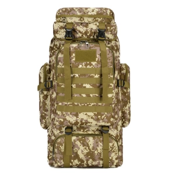 56-75L Stor Resväska Ryggsäck Vattentät och Reptålig Vandringsryggsäck Desert Camouflage