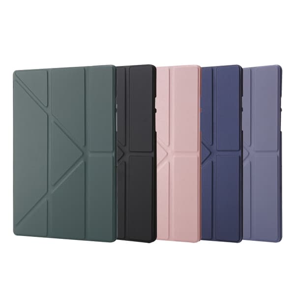 Samsung Galaxy Tab A8 10.5 (2021) Transparent Flip Case i PU-Läder Lavendelgrå