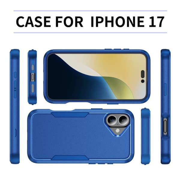 iPhone 17 Skal - TPU + PC, Stötabsorberande Kunglig blå