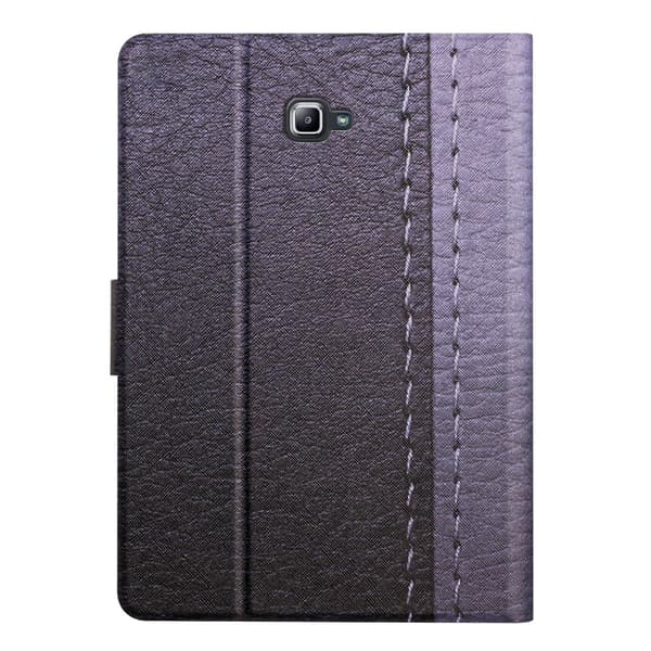 Samsung Galaxy Tab A 10.1 T580 Smart Läderfodral med Stitching i Enfärg Grå
