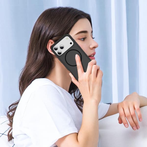 iPhone 18 Pro / iPhone 17 Pro Magsafe Imitation Original PC Hybrid TPU Skal Svart