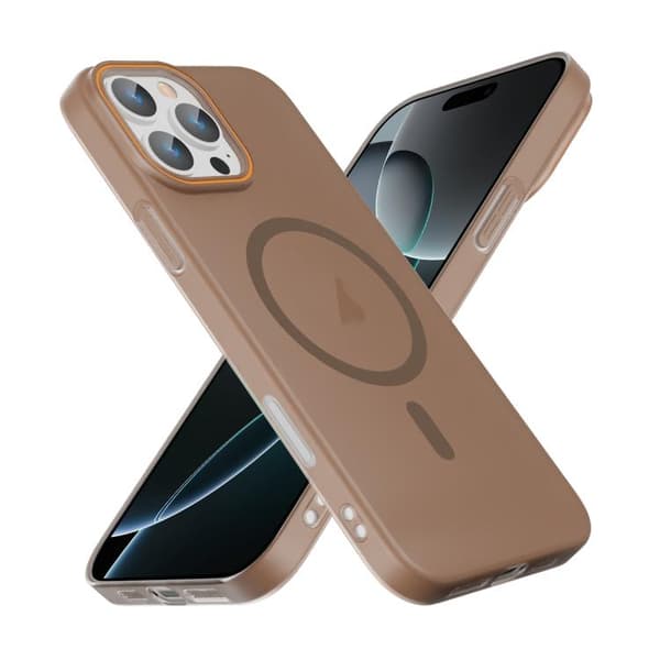 iPhone 16 Pro Max Translucent Frosted Skal med MagSafe Ökenguld