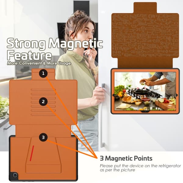 Samsung Galaxy Tab A8 10.5 (2021) Smart B Magnetiskt Läderfodral Brun