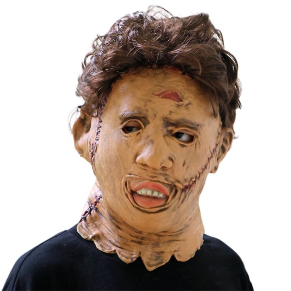 Texas Chainsaw Massacre Cosplay Latex Mask Skräckfilm Skrämmande Masque Halloween Party Bloody Head Cover Rekvisita