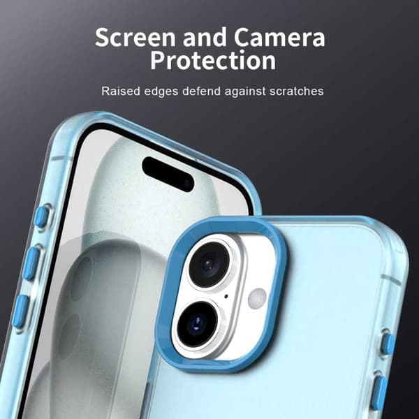iPhone 17 Skal - Candy PC Hybrid TPU Stötsäker Blå