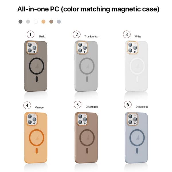 iPhone 16 Pro Translucent Frosted Skal med MagSafe Svart
