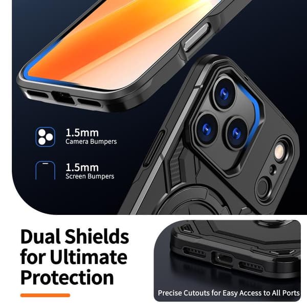 iPhone 18 Pro Max / iPhone 17 Pro Max Skal med Kylning och MagSafe Svart