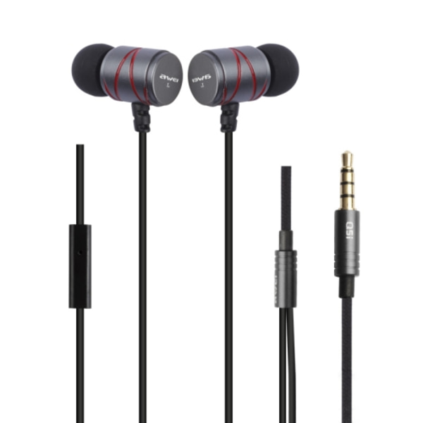 awei Q5i Nylon Weave In-ear Wire Control Earphone med Mic 1