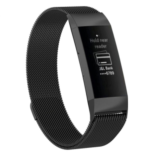 Watch i rostfritt stål för FITBIT Charge 4, liten storlek: 190x18 mm Black