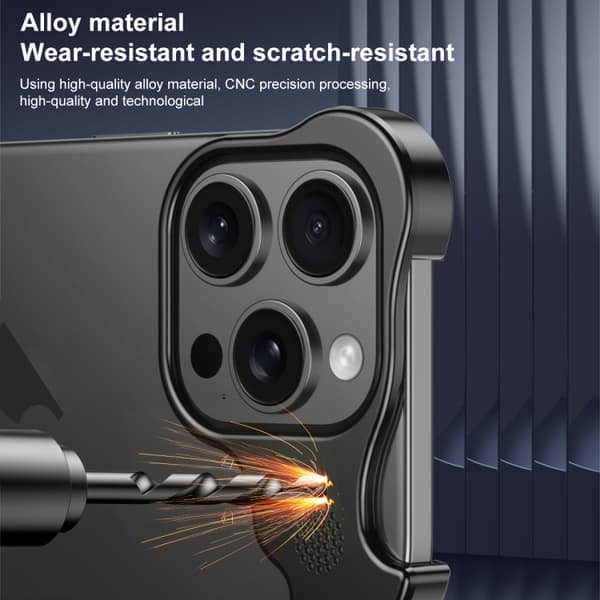 iPhone 16 Pro Max Aromaterapi Legeringsramlös Skal Svart
