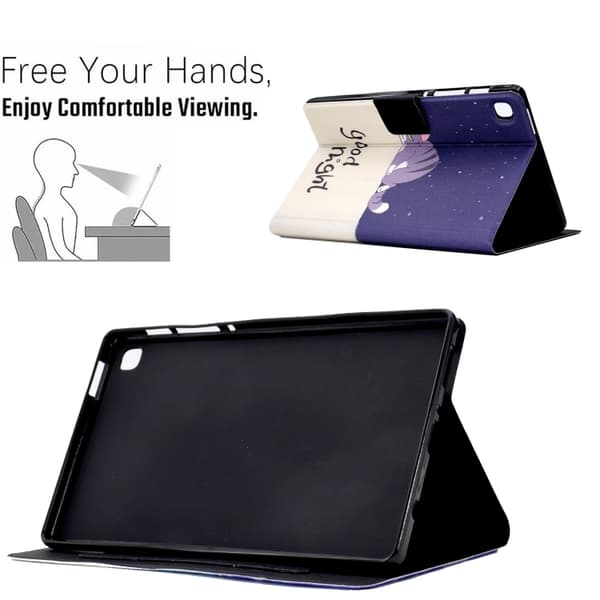 Samsung Galaxy Tab A7 Lite TPU Läderfodral Lat katt