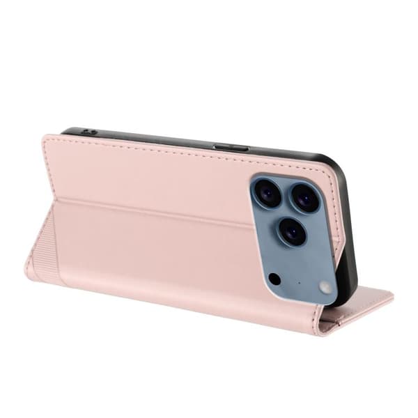 iPhone 18 Pro / iPhone 17 Pro Skal Läderfodral - Retro Läder med Multifunktion Rosa