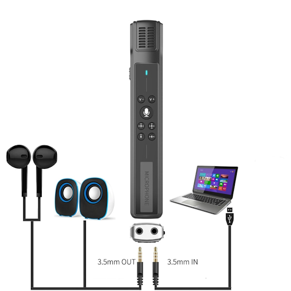 M8 Datorspel Konferens Video K Song Skrivbord USB Mikrofon Inspelningsmikrofon Live Kondensator Zink Legering Mikrofon Set