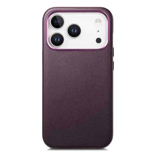 iPhone 18 Pro Max / iPhone 17 Pro Max Skal med elektropläterade metallknappar och MagSafe Purpur