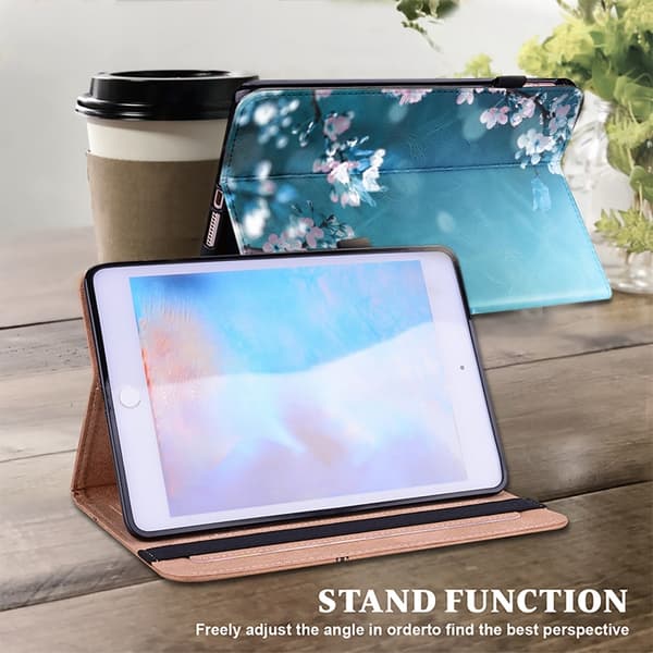 Samsung Galaxy Tab S6 Lite Crystal Textured Leather Fodral Plommonblomma