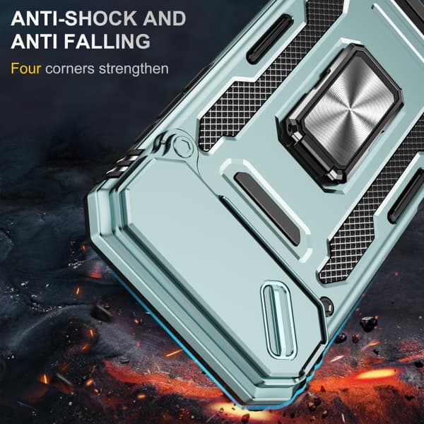 iPhone 17 Air - Armor PC + TPU Kameraskydd Skal Alpingrön