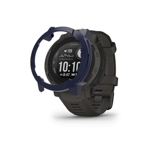 För Garmin Instinct 2 PC Ram Halvpack Watch Case Ink Blue