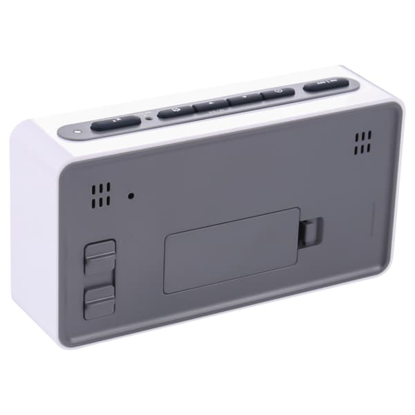 AQ139N LED-skärm skrivbordsväckarklocka (vit)
