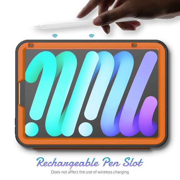 iPad mini 6 / mini 2024 Skal - Smart B Magnetiskt Läderfodral Brun