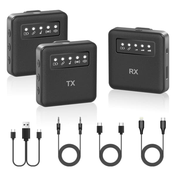 1 till 1 USB Lavalier Trådlös Mikrofon för iPhone & iPad & Android & Kameror