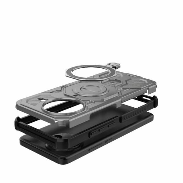 Redmi K80 Pro 5G J-20 Solid Färg MagSafe Magnetisk TPU+PC Mobilskal Grå