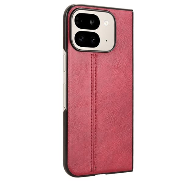 för Pixel 9 Pro Fold - Cowmönster Sydd Bakskydd Skal Röd