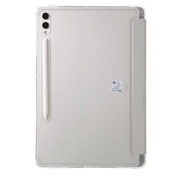 Samsung Galaxy Tab S9 FE+ Klart Akryl Läderfodral Grå