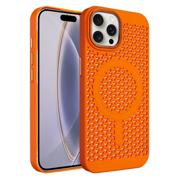 iPhone 16 Pro Ice Feeling Kylande MagSafe Magnetisk Skal Orange