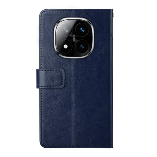 Redmi Note 14 Pro 4G - Y-formad Mönster Flip Läder fodral Blå