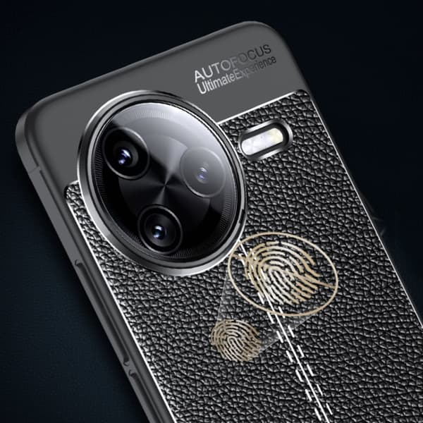 Redmi K80 Pro - Litchi Textur, Stötsäker TPU Mobilskal